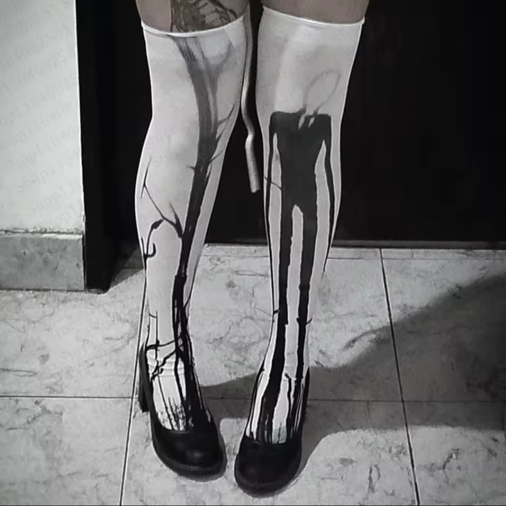 1 LEFT! Slenderman Thigh High Tights